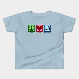 Peace Love Pet Sitting Kids T-Shirt